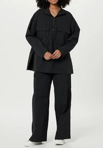 The Drop Women's Anabel Relaxed Nylon Jacket Black Size 5X BRAND NEW FREE SHIP - Picture 1 of 10