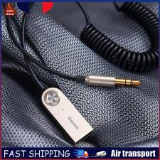 USB Bluetooth-compatible Audio Music Cable for Car AUX Receiver Speaker (Black) 
