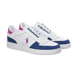 Polo Ralph Lauren Polo Court COLOR "Blanco/Azul Marino/Rosa" ZAPATILLAS HOMBRE TALLA 10D NUEVAS EN CAJA - Imagen 1 de 5