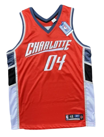 NOS 2004 Charlotte Bobcats Primoz Brezec Authentic Reebok Autograph Jersey Sz 48 Cover