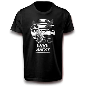 EHRE VOR ANGST Wikinger-Kriegerin mit Raben Nordisches Statement T-Shirt - Bild 1 von 6