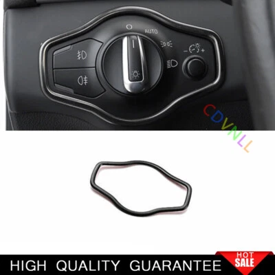 Fit For Audi A4 A5 2009-2016 Black Steels Headlight Switch Control Frame Trim - Image 1 of 4