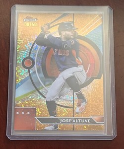 2023 Topps Finest MLB Houston Astros Gold Shimmer Treasure Box Jose Altuve 8/50