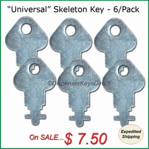 "Universal" Skeleton Key for Paper Towel, Toilet Tissue Dispensers - (6/pk.) - Picture 1 of 3