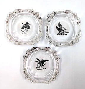 Tres (3) ceniceros cuadrados de vidrio federales vintage para aves acuáticas, en muy buen estado ¡ENVÍO GRATIS! - Imagen 1 de 13