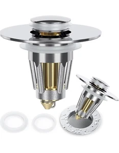 Universal Bad Waschbecken Stöpsel Pop Up Sieb Stopfen für 28-38mm Loch (2er Pack) - Bild 1 von 7