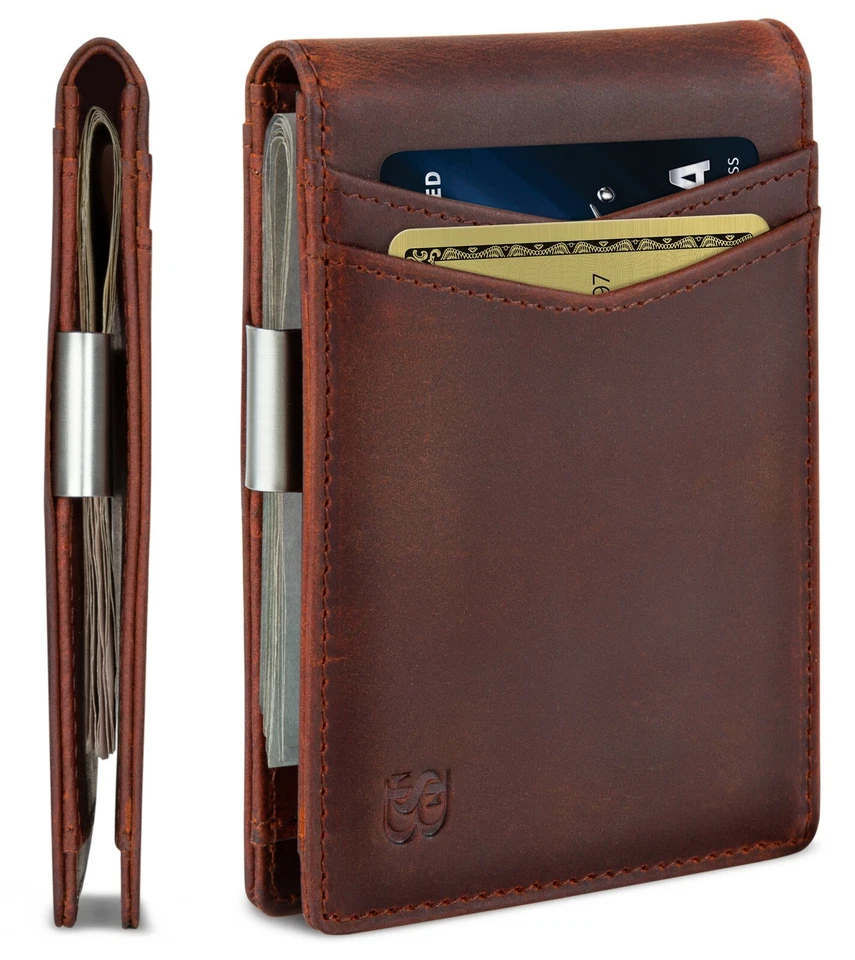 SERMAN BRANDS Money Clip Wallet - Mens Wallets Slim Front Pocket RFID Blocking - Image 1 of 1