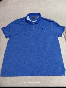 Polo Ralph Lauren con cuello patrón azul/blanco - talla: 2XL - Imagen 1 de 4
