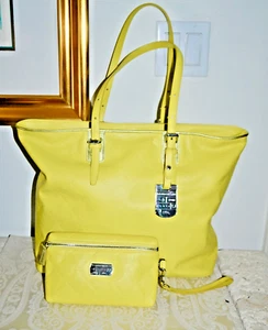 New $795 Authentic Longchamp LM Cuir Lemon Zip Shoulder Tote and Wristlet Pouch - Picture 1 of 11