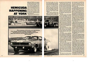 1970 HEMI CUDA SUPER STOCK / TRITAK & MORGAN ~ ORIGINAL 2-PAGE ARTICLE / AD - Picture 1 of 1