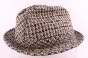 Sombrero Trilby Vintage Para Hombre Luton Italia Lana Cuadros 54cm - Imagen 1 de 6