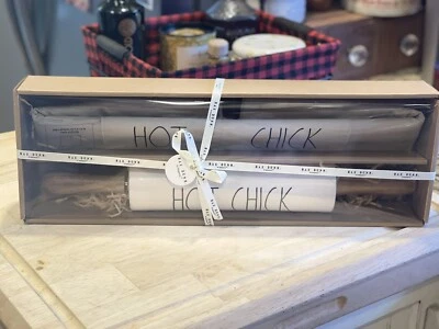 Rae Dunn Magenta Hot Chick Rolling Pin & Apron Boxed Set Wedding Shower NIB - Image 1 of 4