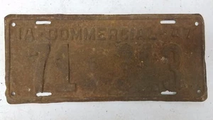 1947 IOWA O'Brien County Commercial License Plate 71-313 - Picture 1 of 1