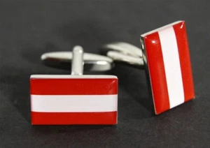 Manschettenknöpfe Flagge Österreich - 18 x 12 mm - Picture 1 of 1