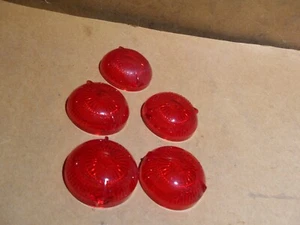 FIVE (5) 2-1/4" Dia LENSES Red SIGNAL-STAT # 9023 - Picture 1 of 13