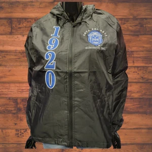 ZETA PHI BETA SORORITY NERO FELPA LINEA GIACCA FELPA CON CAPPUCCIO GIACCA - Foto 1 di 1