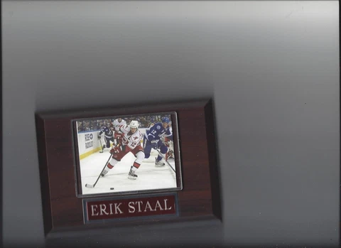 ERIK STAAL PLAQUE CAROLINA HURRICANES HOCKEY NHL Cover