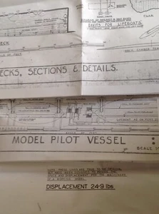 "THE LIVERPOOL PILOT VESSEL" Model Ship Plan, Produced By Harold Underhill - Picture 1 of 5