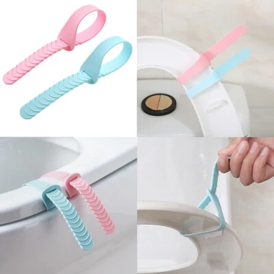 Pacote com 4 capas de assento EUA alça de elevação vaso sanitário banheiro evite tocar tampa  - Imagem 1 de 4