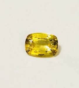 Yellow Sapphire Gemstone Cushion Cut Shape Handmade Gemstone AAA+ Quality - Picture 1 of 3