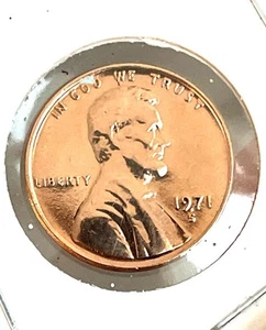 1971 S Proof USA Lincoln Memorial Penny, 1 Cent, Excellent Condition Coin - Picture 1 of 5