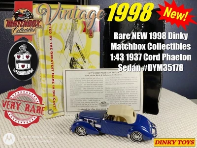 Rare NEW 1998 Dinky Matchbox Collectibles 1:43 1937 Cord Phaeton Sedan #DYM35178 - Image 1 of 4