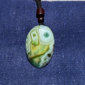 🌟🔥🚀Raro colgante de ágata áspera ojo Gobi de China Mongolia Interior - Imagen 1 de 10