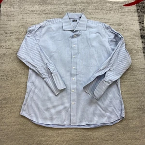 Camisa De Colección Gitman Bros Oxford Abotonada 18-35 Azul Vestido Exterior Puño Francés - Imagen 1 de 14
