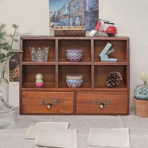 Desktop Storage Cabinet Showcase Storage Box for Kitchen Countertop Bathroom - Picture 1 of 6