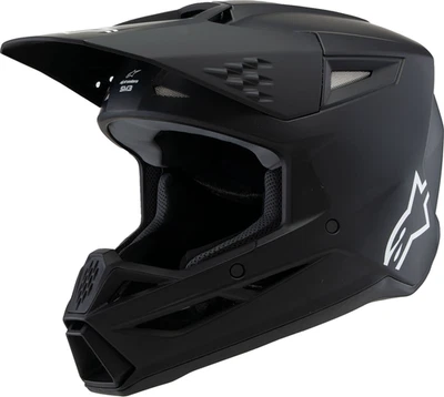 Casco todoterreno liso Alpinestars Youth SM3 negro mate juvenil grande Foto 1 de 4