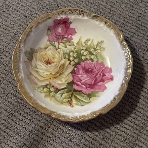 1 NIPPON BERRY FRUIT BOWLS GOLD GILT HAND DECORATED ROSES VINTAGE early 1900s - Picture 1 of 4