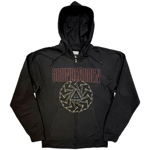 Soundgarden - Espiral y Logo - Sudadera con Capucha Negra con Cremallera - Imagen 1 de 1