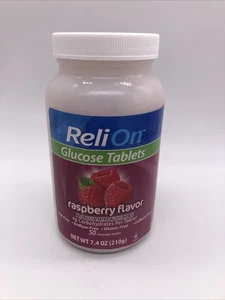 ReliOn Glukosetabletten – Himbeergeschmack – 50 Tabletten (neu) Ablaufdatum: 11/2025 Ref.215 - Bild 1 von 4