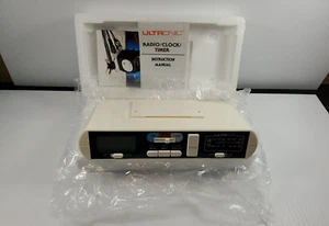 NEW Vintage Ultronic Under Cabinet Counter Clock Radio Timer Battery Oper New - Picture 1 of 21