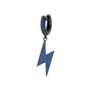 Amen Gioielli Orecchino Fulmine Pendente in Argento e Zirconi blu ORMOFUNBLZ - Foto 1 di 2