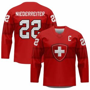 Team Switzerland Nino Niederreiter Ice Hockey Jersey - Men/Kids/Woman
