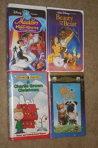 WALT DISNEY VHS Tapes Beauty & Beast Milo & Otis Charlie Brown Alladin - Bild 1 von 1