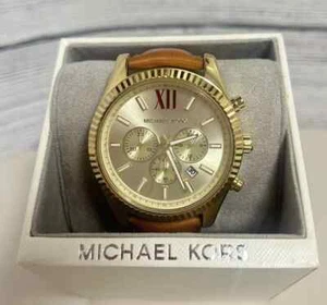 Michael Kors MK8447 Lexington Chronograph Gold Dial Watch - Picture 1 of 1
