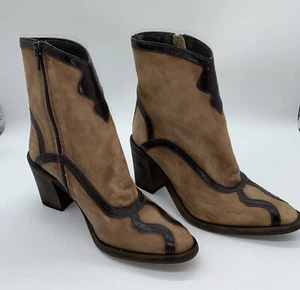 FREE PEOPLE Women’s Ankle Boots Western Camel Sand Genuine Leather Size 36 US 5 - Picture 1 of 12
