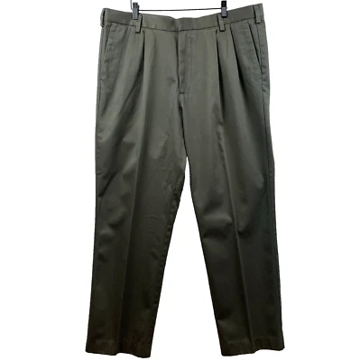 Pantalones Chinos DOCKERS' D3 Para Hombre Talla 40 x 34 (31) Clásicos Oliva Plisados Iglesia Oficina Foto 1 de 4