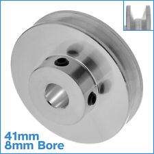 Aluminium Alloy 41mm V Groove Track Wheel 8mm Fixed Bore Diameter Motor Shaft