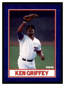 1991 Pepsi Griffeys Ken Griffey (Catching fly ball) #8   Seattle Mariners