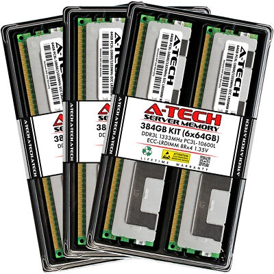 384GB 6x 64GB PC3L-10600L LRDIMM Supermicro X9DBL-iF X9DRL-EF X9SRi-F Memory RAM - Image 1 of 4