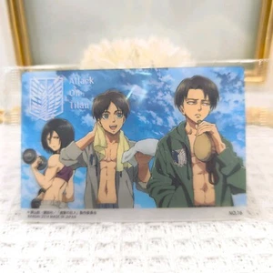 Attack on Titan Trading Card Wafers No.16 Eren Yeager Levi Mikasa Bandai JP 2014 - Picture 1 of 8