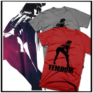 T-shirt BDSM donna Dominatrix con cappello e frusta sexy bondage fetish t-2XL - Foto 1 di 1