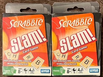 2 Pack Scrabble Slam! Card Game - Family - 2 To 4 Players - Parker Brothers - Image 1 of 2