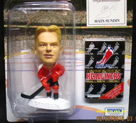 MATS SUNDIN, Toronto Maple Leafs, 1996-97 NHLPA Hockey Headliner by Corinthian Cover