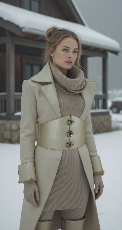 Women Elastic Beige Wide Waistband Champagne Belt Hip High Waist Hook Buckle S M - Image 1 of 4