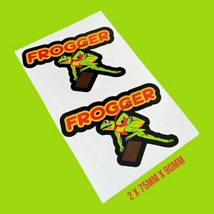 Frogger  Classic 1980's Logo Vinyl Sticker Decal Arcade Gaming Game Play Machine - Picture 1 of 1