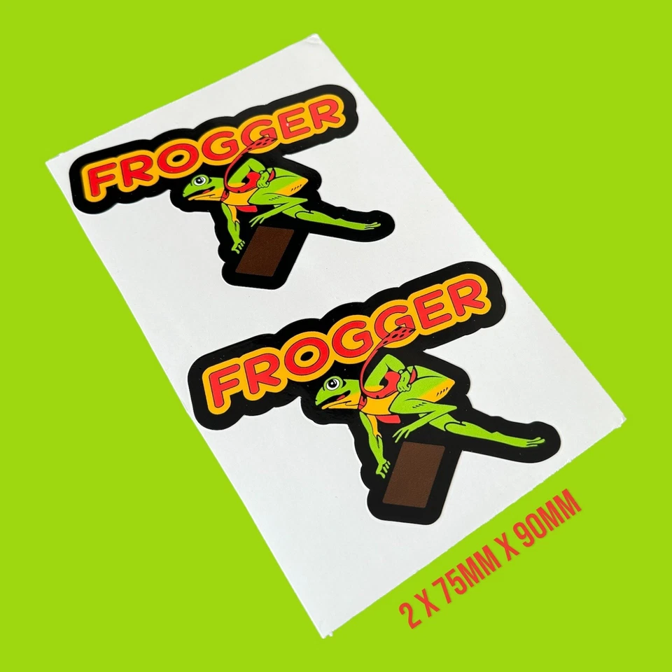 Frogger  Classic 1980's Logo Vinyl Sticker Decal Arcade Gaming Game Play Machine - Image 1 of 1